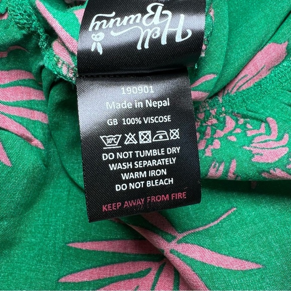 Hell Bunny Pineapple and Tropical Drop Shoulder Dress - Picture 6 of 6